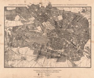 Overzichtskaart van het ontwikkelingsplan van de omgeving van Berlijn